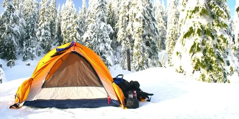 tent during cold